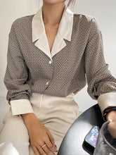 DAZY Allover Print Lapel Neck Drop Shoulder Shirt